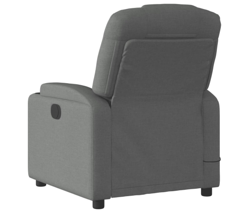 Sillón de masaje reclinable de tela gris oscuro