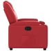 Sillón reclinable de cuero sintético rojo