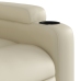 Sillón reclinable de masaje cuero sintético crema