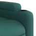 Sillón de masaje reclinable de tela verde oscuro