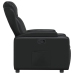 Sillón reclinable de cuero sintético negro