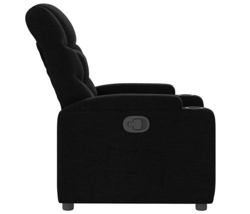 Sillón reclinable de tela negro