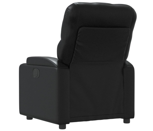 Sillón reclinable de cuero sintético negro