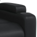 Sillón reclinable de cuero sintético negro