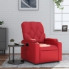 Sillón reclinable de cuero sintético rojo