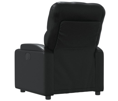 Sillón de masaje reclinable cuero sintético negro