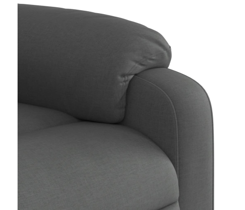 Sillón reclinable de tela gris oscuro