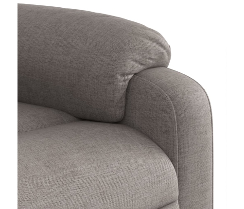 Sillón de masaje reclinable de tela gris taupé