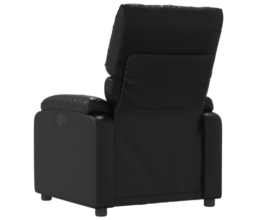 Sillón reclinable de cuero sintético negro