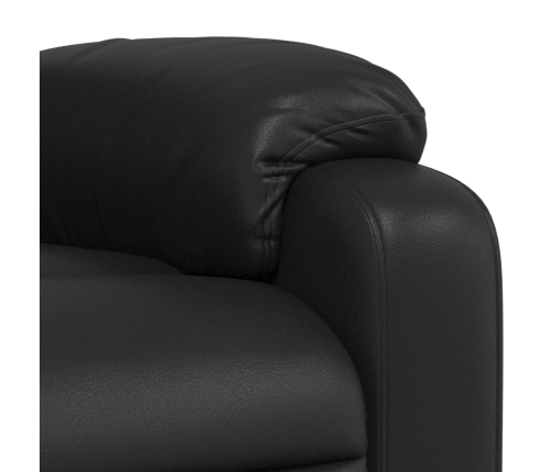 Sillón reclinable de cuero sintético negro