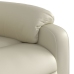 Sillón reclinable de cuero sintético crema