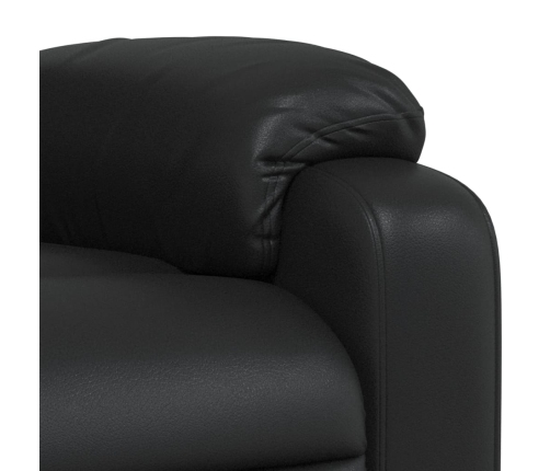 Sillón de masaje reclinable cuero sintético negro