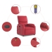 Sillón de masaje reclinable cuero sintético rojo