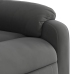 Sillón reclinable tela de microfibra gris oscuro