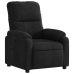 Sillón reclinable tela de microfibra negro