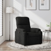 Sillón reclinable tela de microfibra negro