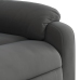 Sillón reclinable de masaje tela de microfibra gris oscuro