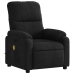 Sillón reclinable de masaje tela de microfibra negro