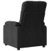 Sillón reclinable de masaje tela de microfibra negro