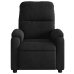 Sillón reclinable de masaje tela de microfibra negro