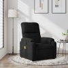 Sillón reclinable de masaje tela de microfibra negro