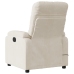 Sillón reclinable de masaje tela de microfibra beige