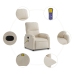 Sillón reclinable de masaje tela de microfibra beige