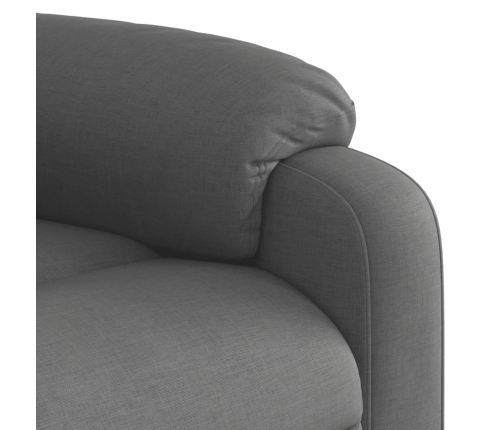 Sillón de masaje reclinable de tela gris oscuro