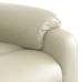 Sillón reclinable de cuero sintético crema