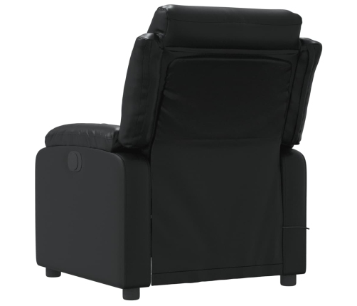 Sillón de masaje reclinable cuero sintético negro