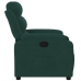 Sillón reclinable de terciopelo verde oscuro