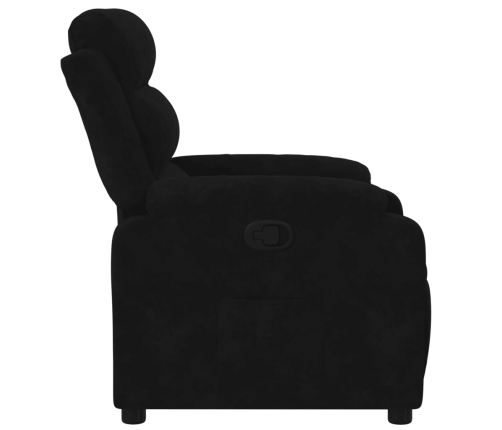 Sillón reclinable de terciopelo negro