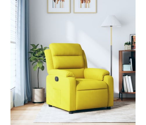 Sillón reclinable terciopelo amarillo