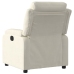 Sillón reclinable terciopelo blanco crema