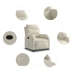 Sillón reclinable terciopelo blanco crema