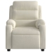 Sillón reclinable terciopelo blanco crema