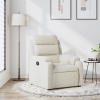 Sillón reclinable terciopelo blanco crema