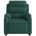 Sillón de masaje reclinable de terciopelo verde oscuro