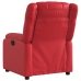 Sillón reclinable de cuero sintético rojo