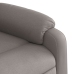 Sillón reclinable de tela gris taupe