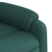 Sillón de masaje reclinable de tela verde oscuro