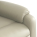 Sillón reclinable de cuero sintético crema