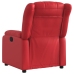 Sillón reclinable de cuero sintético rojo