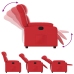 Sillón reclinable de cuero sintético rojo