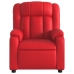 Sillón reclinable de cuero sintético rojo