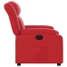 Sillón reclinable de cuero sintético rojo