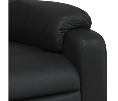 Sillón de masaje reclinable cuero sintético negro