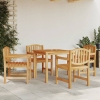 vidaXL Sillas de jardín 4 uds madera maciza de teca 58x59x88 cm