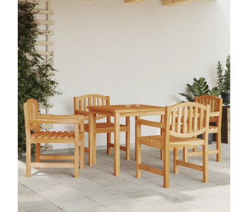 Sillas de jardín 4 uds madera maciza de teca 58x59x88 cm