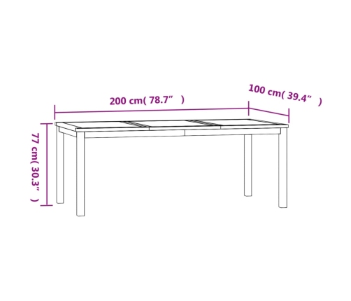 Juego de comedor para jardín 9 piezas madera maciza de teca